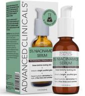 powerful advanced clinicals niacinamide serum - dark spot & age spot remover with hyaluronic 🌟 acid, ferulic acid, aloe vera & fruit extracts - skin serum for face 1.75 fl oz logo