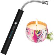 🕯️ usb rechargeable candle lighter - long wand flexible electric arc lighter for camping, bbqs, and fireworks logo