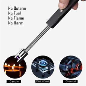 img 1 attached to 🕯️ USB Rechargeable Candle Lighter - Long Wand Flexible Electric Arc Lighter for Camping, BBQs, and Fireworks