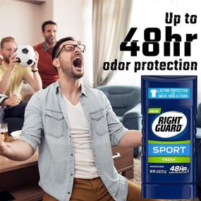 img 1 attached to 🌿 Stay Fresh All Day with Right Guard Sport Antiperspirant Deodorant - Invisible Solid Stick, Fresh Scent, 2.6 oz (Pack of 6)