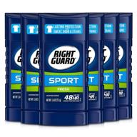 🌿 stay fresh all day with right guard sport antiperspirant deodorant - invisible solid stick, fresh scent, 2.6 oz (pack of 6) logo