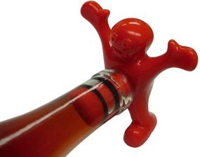 img 2 attached to 🍾 Revitalize your Bar with the Vibrant Happy Man Bottle Stopper in Standard Red