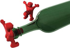 img 3 attached to 🍾 Revitalize your Bar with the Vibrant Happy Man Bottle Stopper in Standard Red