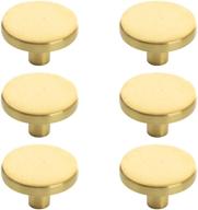 🔑 premium 6-pack bino cabinet knobs - 1.22" diameter brass dresser knobs for drawer pulls and handles logo