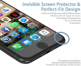 img 1 attached to 📱 [2 шт] [Премиум] Закаленное стекло для экрана Apple iPhone 7 - идеальный щит от ударов и царапин - устойчиво к отпечаткам пальцев, загрязнениям и разбиванию - защита верхней части экрана