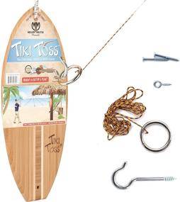 img 4 attached to 🏄 Tiki Toss Ring Toss Game - 13 Inch Surfboard Edition: Fun Outdoor/Indoor Game for Adults & Kids - Hook and Ring Game with String and Hooks - Ideal Man Cave Decor & Gifts for Men