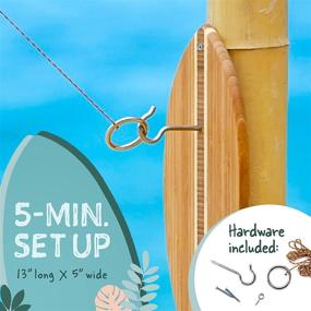 img 2 attached to 🏄 Tiki Toss Ring Toss Game - 13 Inch Surfboard Edition: Fun Outdoor/Indoor Game for Adults & Kids - Hook and Ring Game with String and Hooks - Ideal Man Cave Decor & Gifts for Men