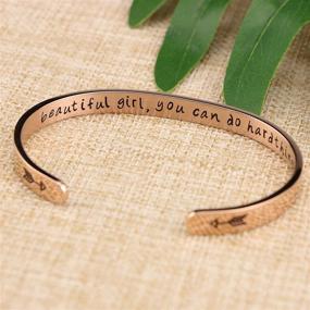 img 3 attached to Yiyang Inspirational Rose Gold Bracelet: Stylish Stainless Steel Jewelry for Women, Men, 🌹 and Teen Girls - Perfect Christmas, Birthday, or Friendship Gift for Her, BFF, or Mom