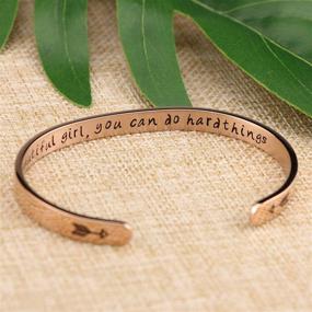 img 2 attached to Yiyang Inspirational Rose Gold Bracelet: Stylish Stainless Steel Jewelry for Women, Men, 🌹 and Teen Girls - Perfect Christmas, Birthday, or Friendship Gift for Her, BFF, or Mom