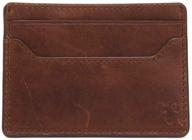 👜 frye logan money women's cognac leather wallet logo