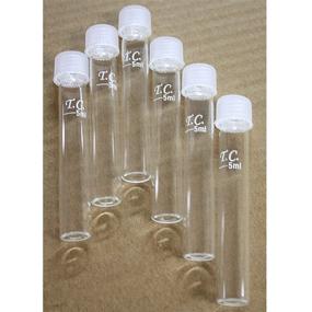 img 3 attached to Leak-Proof Screw Cap Glass Test Tubes Set of 6, 85mm Length with 5 ml Marking, Perfect for Aquarium Water Tests - Tililly Concepts
