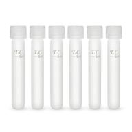 leak-proof screw cap glass test tubes set of 6, 85mm length with 5 ml marking, perfect for aquarium water tests - tililly concepts logo
