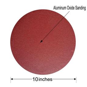 img 3 attached to Sackorange 18 PCS 10-Inch NO-Hole PSA Aluminum Oxide Sanding 📦 Disc: Self Stick, Assorted Grits (80 100 120 180 240 400)