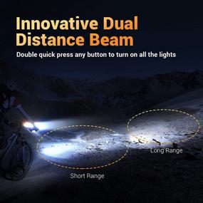 img 3 attached to 🚲 USB Rechargeable Bike Headlight, Ultra Bright 10000 Lumens Front Bicycle Light with IP65 Waterproof, 13 Lighting Modes - Perfect for Mountain, Road, and Night Riding