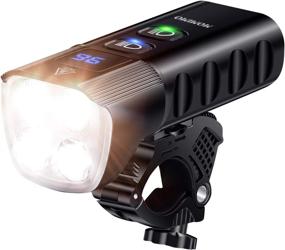 img 4 attached to 🚲 USB Rechargeable Bike Headlight, Ultra Bright 10000 Lumens Front Bicycle Light with IP65 Waterproof, 13 Lighting Modes - Perfect for Mountain, Road, and Night Riding