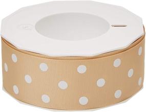 img 1 attached to 🎀 Morex Grosgrain Dot Ribbon, 1.5-Inch by 20-Yard Spool, Raw Silk with White Dots, Product Code: 3908.38/20-826