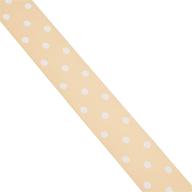 🎀 morex grosgrain dot ribbon, 1.5-inch by 20-yard spool, raw silk with white dots, product code: 3908.38/20-826 logo