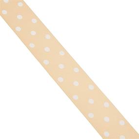 img 2 attached to 🎀 Morex Grosgrain Dot Ribbon, 1.5-Inch by 20-Yard Spool, Raw Silk with White Dots, Product Code: 3908.38/20-826