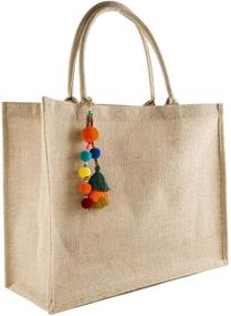 img 4 attached to TANOSII Straw Beach Handbag Handmade Women's Handbags & Wallets in Totes