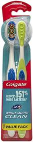 img 4 attached to 🦷 Medium Colgate 360° Toothbrush with Cheek and Tongue Cleaner - Pack of 2