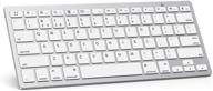 🔍 omoton ultra-slim bluetooth keyboard: compatible with ipad 10.2(9th/ 8th/ 7th gen), ipad air 4th gen, ipad pro 11/12.9, ipad mini, and more bluetooth enabled devices - white логотип