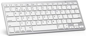 img 4 attached to 🔍 OMOTON Ultra-Slim Bluetooth Keyboard: Compatible with iPad 10.2(9th/ 8th/ 7th Gen), iPad Air 4th Gen, iPad Pro 11/12.9, iPad Mini, and More Bluetooth Enabled Devices - White