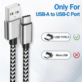 img 3 attached to ⚡️ Fast Charging USB C Cable 6Ft 2Pack - Premium Nylon Type C Charger for Samsung Galaxy S10 S10E S9 S8 S20 Plus, Note 10 9 8