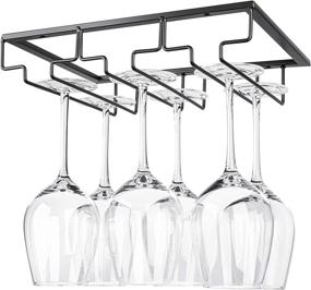 img 4 attached to Cabinet Hanging Glasses Stemware Organizer