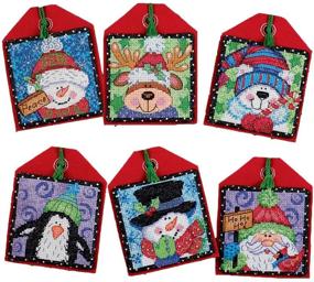 img 1 attached to Christmas Pals Ornament Kit – 🎄 6 Piece Dimensions Counted Cross Stitch Set