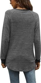 img 1 attached to Geifa Women's Sweaters: Crewneck Sweatshirt with Pocket - Long Sleeve Tunic Tops