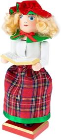 img 3 attached to Clever Creations Caroler Girl 10 Inch Traditional Wooden Nutcracker: Festive Christmas Decor for Shelves and Tables - A Charming Holiday Accent
