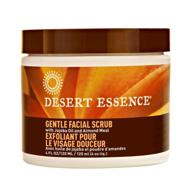 🌵 desert essence gentle facial scrub - 4 fl oz - jojoba oil & almond meal - oat buffing - aloe vera & cucumber - exfoliates & unclogs pores - radiant skin - exfoliating scrub logo