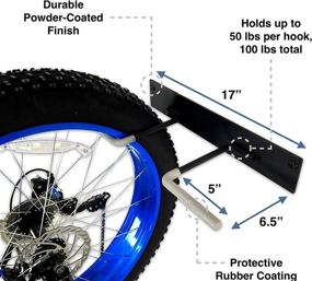 img 2 attached to 🚲 StoreYourBoard BLAT Bike Fat Tire Wall Rack: Space-Saving Storage Solution for 2 Bikes in Home and Garage