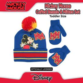 img 2 attached to 🧒 Boys' Accessories: Disney Winter Toddler Beanie Mittens, Suitable for Age