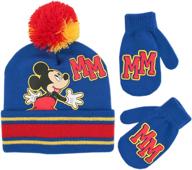 🧒 boys' accessories: disney winter toddler beanie mittens, suitable for age logo