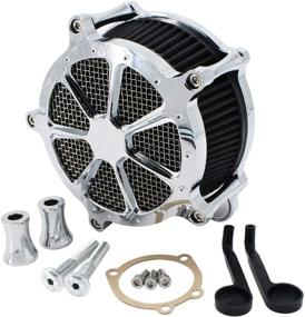 img 2 attached to Chrome Air Cleaner Intake Filter Venturi Cut For Twin Cam EVO Touring Road King Street Glide Electra Glide 93-2007 Dyna FXR Softail FXST FXSB