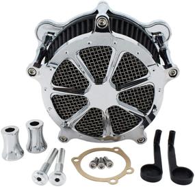 img 3 attached to Chrome Air Cleaner Intake Filter Venturi Cut For Twin Cam EVO Touring Road King Street Glide Electra Glide 93-2007 Dyna FXR Softail FXST FXSB
