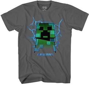 img 4 attached to Футболка с видеоигрой Minecraft для мальчика 🎮 для детской одежды - верхняя одежда, футболки и рубашки.