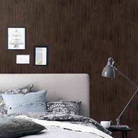 img 2 attached to 🔖 Mecpar 17.71" x 118" Walnut Wood Grain Peel and Stick Wallpaper - Self Adhesive, Removable, Waterproof Kitchen Décor & Cabinet Upgrade