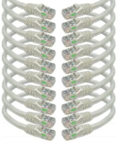 img 4 attached to 🔌 Кабель патча Ethernet iMBAPrice Cat6 без зацеплений, 0,5 футов (6 дюймов), белый, 10 штук