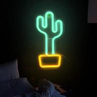 🌵 led neon wall signs for decor, usb charging/battery operated, bedroom wall lights for wedding, valentine's day, kids room, bar, christmas, birthday party (cactus greenyellow) логотип