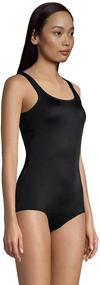 img 2 attached to 👙 Stylish and Durable: Lands' End Women's Chlorine Resistant Sporty One Piece Swimsuit