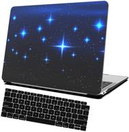 aoggy macbook pro 13 inch case 2020 new version - color plastic hard shell case with keyboard cover | blue starry sky logo