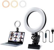 💡 amconsure ring light clip-on for laptop monitor & computer: enhance zoom calls, remote work, and live streaming with 3 light modes & 10 brightness levels - webcam light included logo