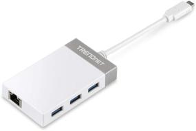 img 4 attached to 🔌 TRENDnet USB-C to Gigabit Adapter Hub for Windows, Mac OS, MacBook, Surface Pro - 5 inch (12.7 cm) TUC-ETGH3