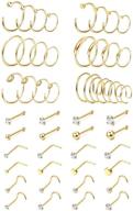 💎 stunning finrezio surgical cartilage earrings: exquisite women's piercing jewelry logo