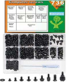 img 4 attached to 💻 Convenient Sinreton 736pcs PC Standoffs Screws Assortment Kit for 2.5" SSD, Hard Drive, Computer Case & More!