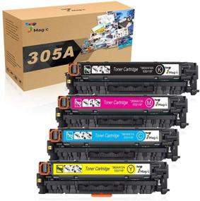 img 4 attached to 7Magic Toner Cartridge Replacement for HP 305A 305X CE410X CE410A - Compatible with HP Pro 400 Color MFP Printers: M451nw, M451dn, M451dw, M475dw, M475dn | Pro 300 MFP Printers: M375nw, M351A - 4 Pack