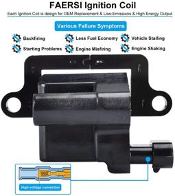 img 1 attached to 🔥 Катушка зажигания FAERSI Набор из 8 штук для замены на Cadillac Escalade, Chevy Silverado, Avalanche, Express 3500, Suburban, Tahoe, GMC Sierra, Savana, Yukon - Высокопроизводительные катушки UF271 D581 12558693 - Подходит для двигателей 4.8L 5.3L 6.0L 6.6L 8.1L