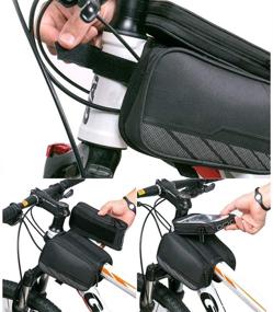 img 1 attached to 🚴 TraderPlus Bike Front Frame Bag: Waterproof Touch Screen Cycling Top Tube Phone Pouch – A Must-Have Bicycle Accessory!